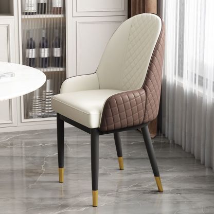 Modern Leather Steel Dining Chair