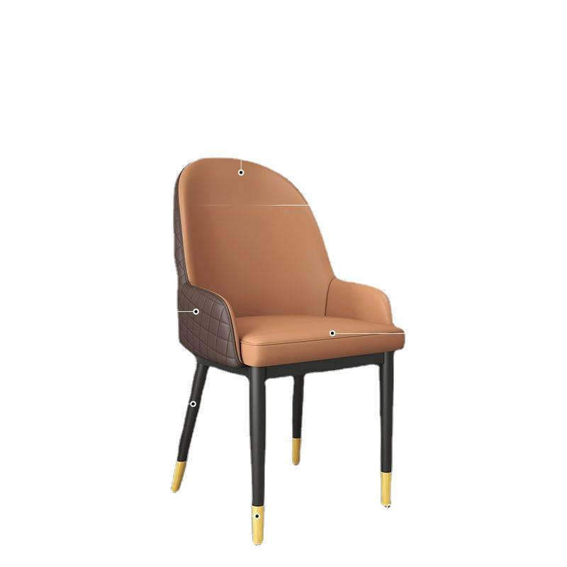 Modern Leather Steel Dining Chair