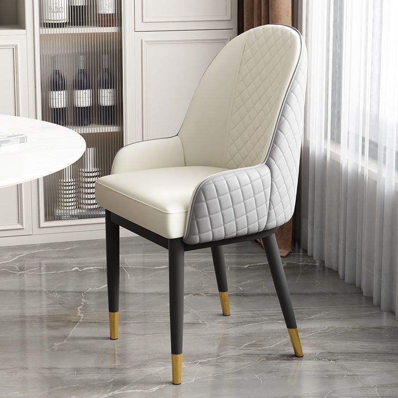 Modern Leather Steel Dining Chair
