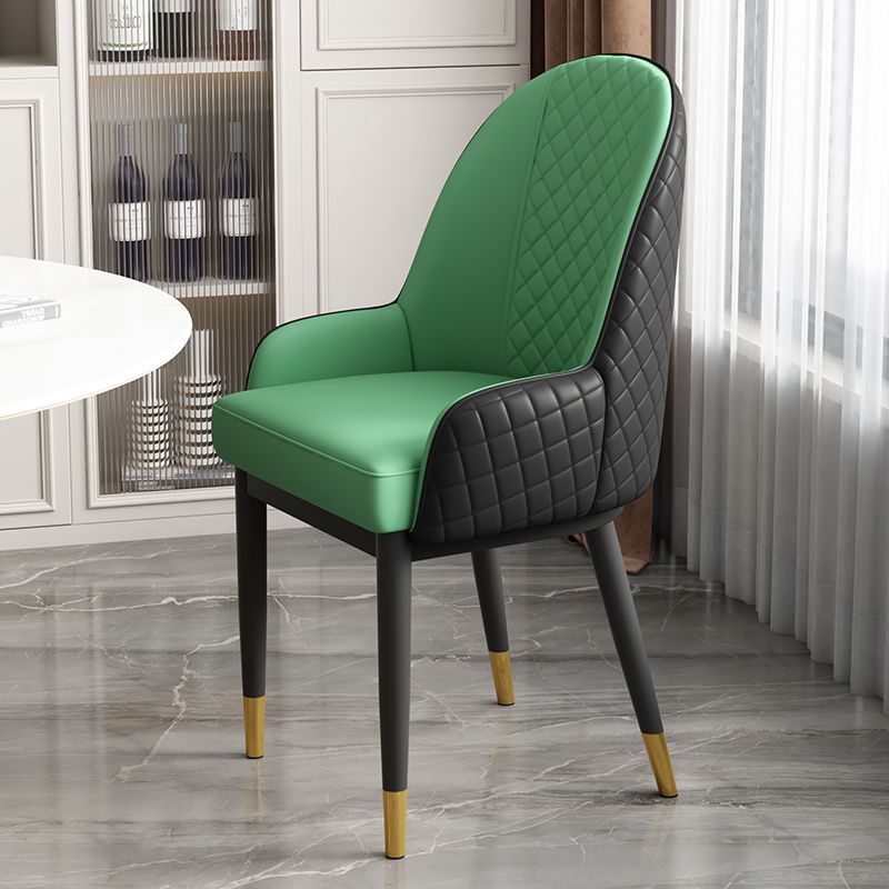 Modern Leather Steel Dining Chair