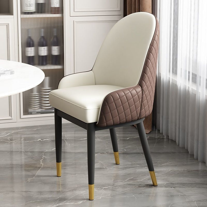 Modern Leather Steel Dining Chair