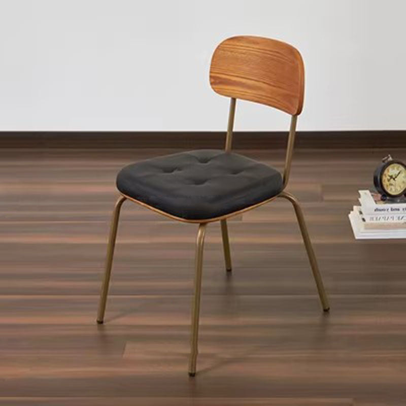 Vintage Iron PU Leather Dining Chair