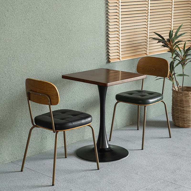 Vintage Iron PU Leather Dining Chair