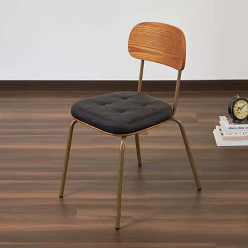 Vintage Iron PU Leather Dining Chair