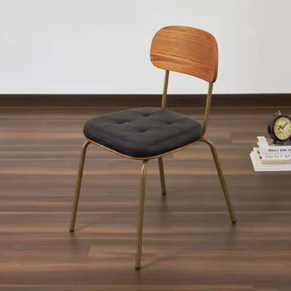 Vintage Iron PU Leather Dining Chair