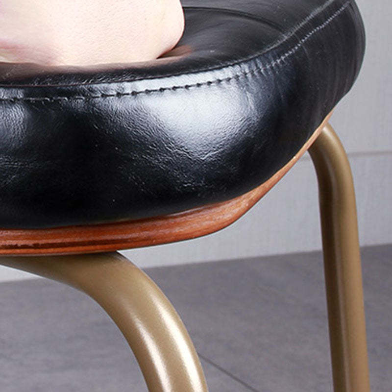 Vintage Iron PU Leather Dining Chair