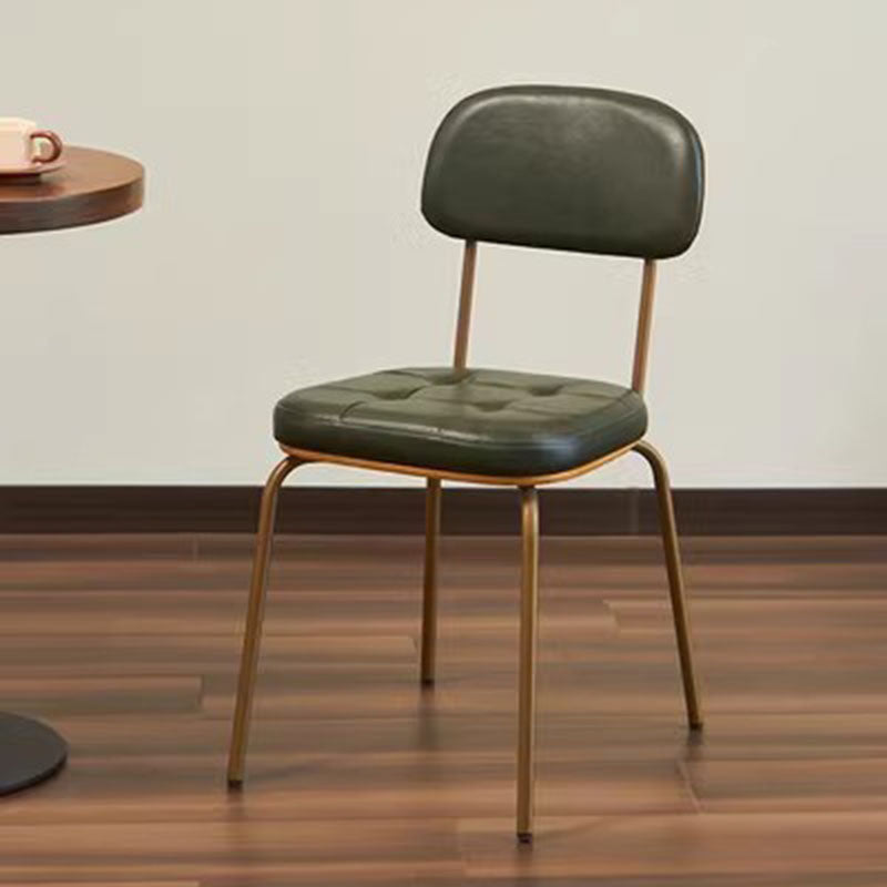 Vintage Iron PU Leather Dining Chair
