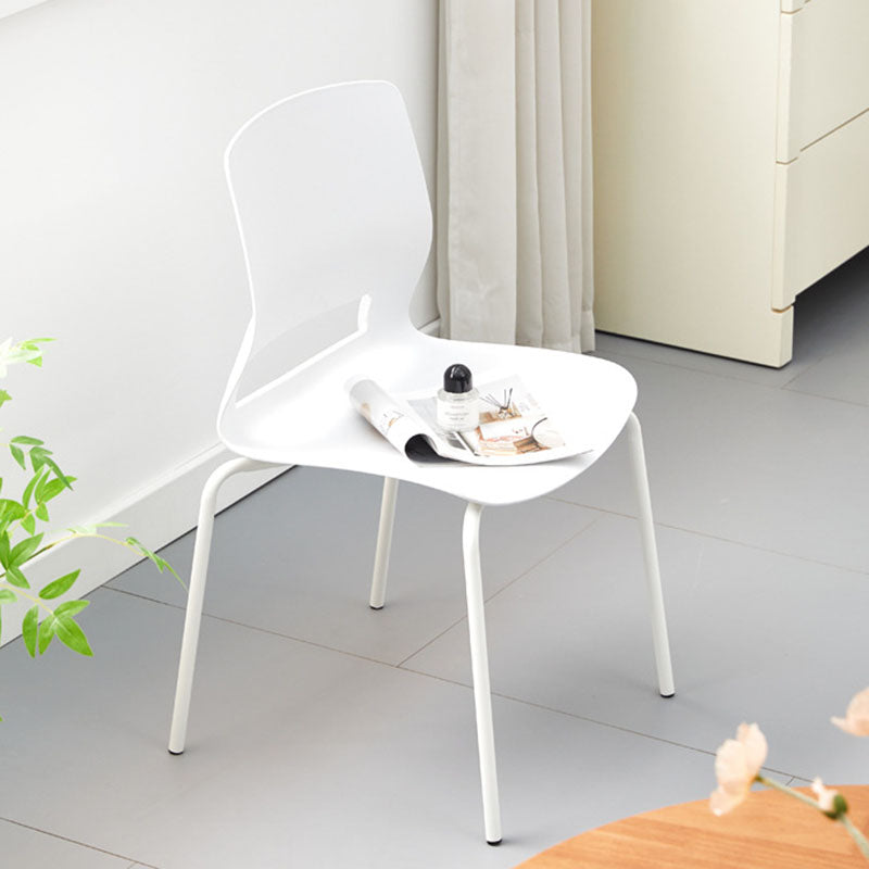Modern Plastic Steel Desk Chair — A - With Cushion / Blue