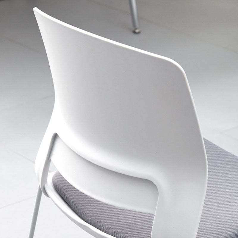 Modern Plastic Steel Desk Chair — A - Without Cushion / Gray