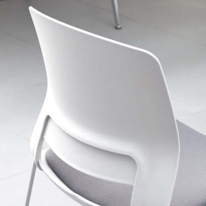 Modern Plastic Steel Desk Chair — A - Without Cushion / Gray