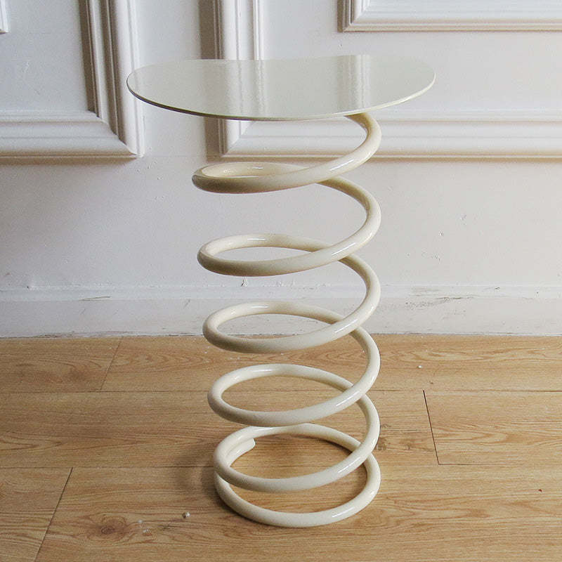 White creative spring dining chairs & benches