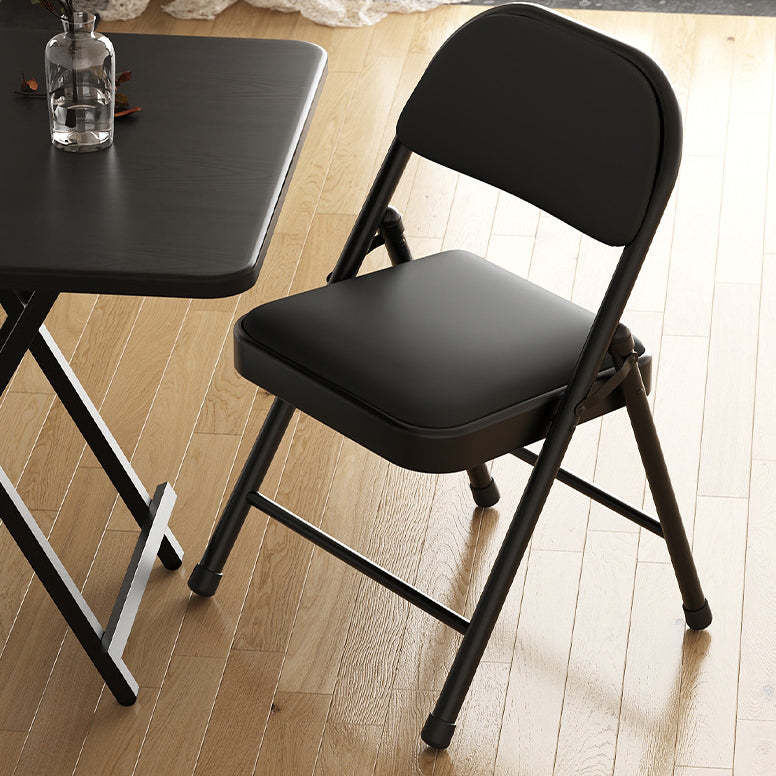 Modern Foldable Stainless Steel Dining Chair — Green