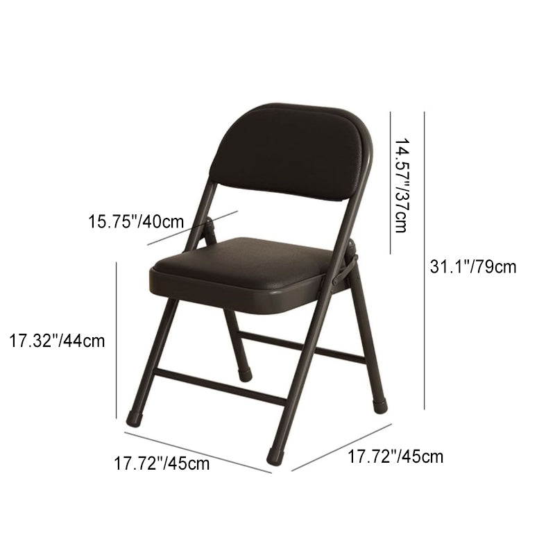 Modern Foldable Stainless Steel Dining Chair — Blue