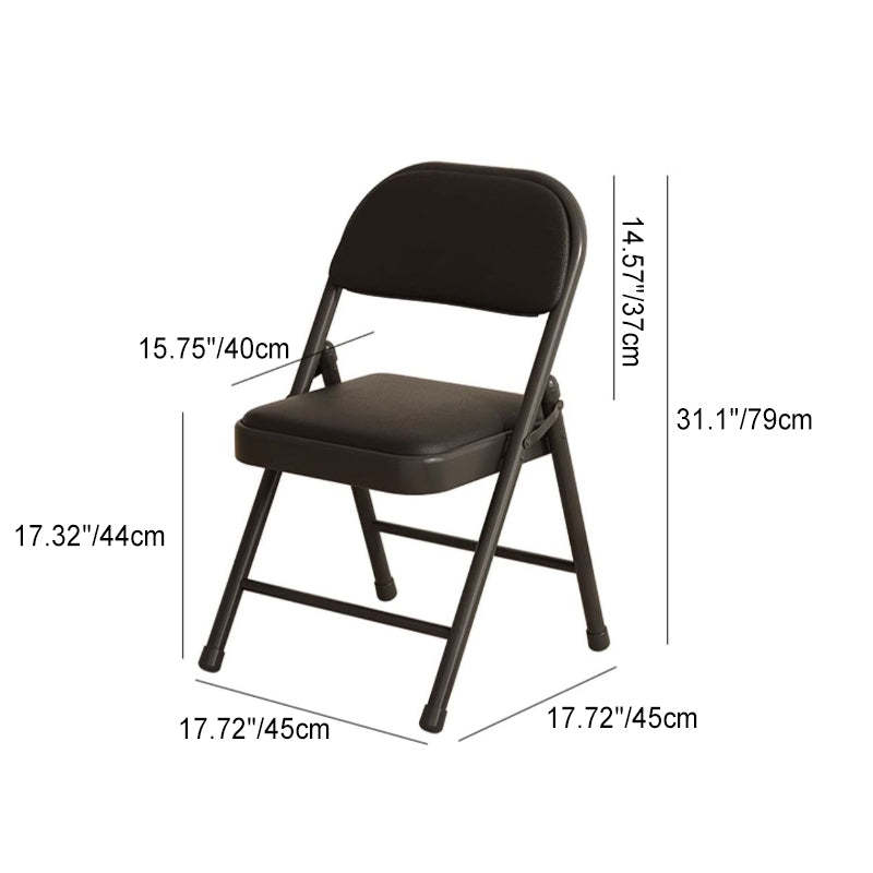 Modern Foldable Stainless Steel Dining Chair — Blue