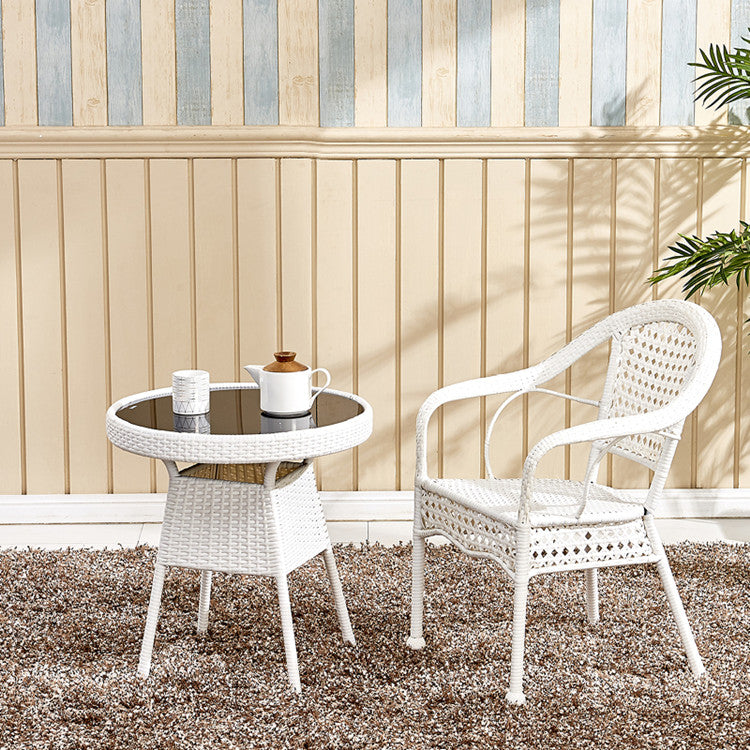 Vintage Annular Rattan Dining Chair