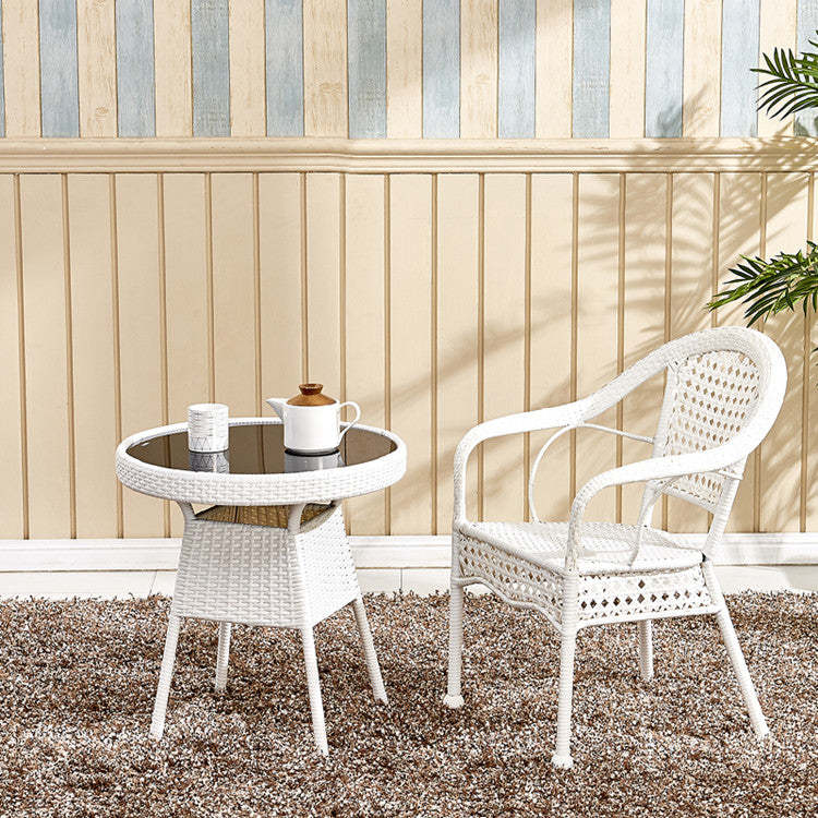 Vintage Annular Rattan Dining Chair