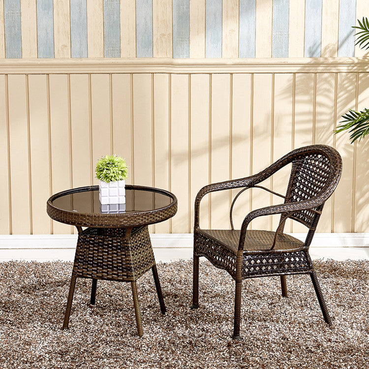 Vintage Annular Rattan Dining Chair