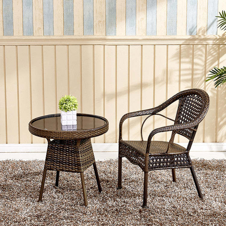 Vintage Annular Rattan Dining Chair