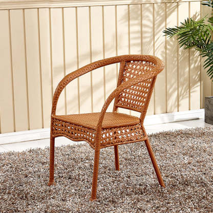 Vintage Annular Rattan Dining Chair