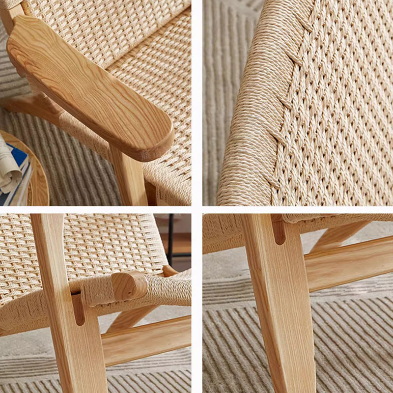 Japanese Ash Wood Rope Dining Chair