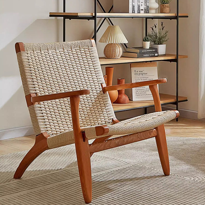 Japanese Ash Wood Rope Dining Chair — Original Wood Color