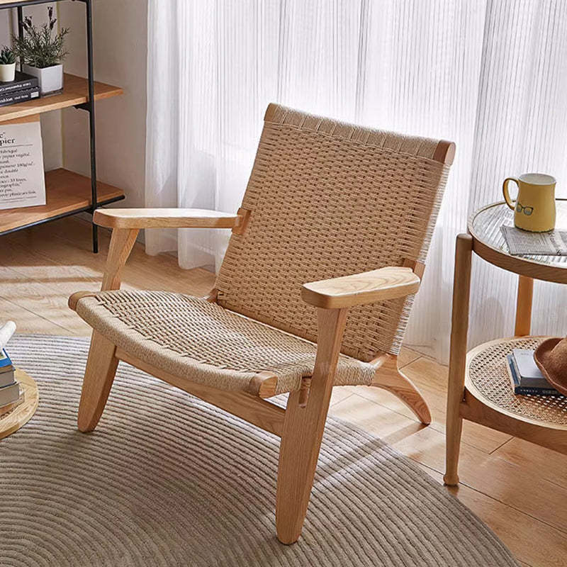 Japanese Ash Wood Rope Dining Chair