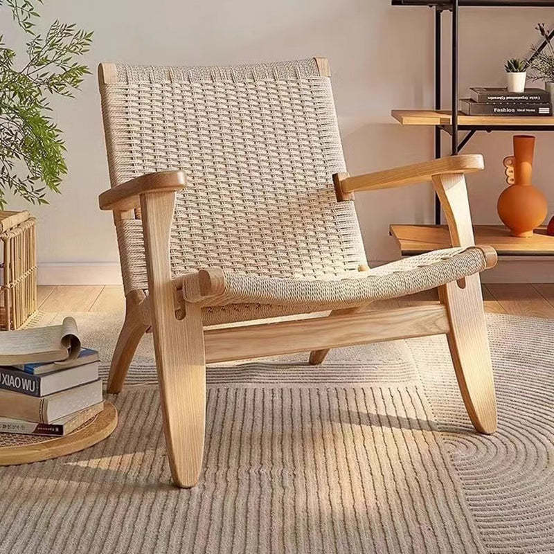 Japanese Ash Wood Rope Dining Chair