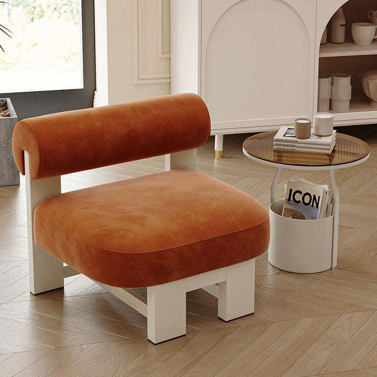 Nordic High-Resilience Steel Accent Chair — White