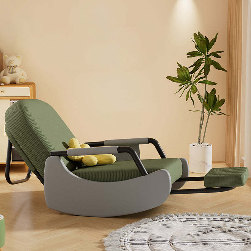 Lighom luxury home recliner wood recliner — Green & Gray