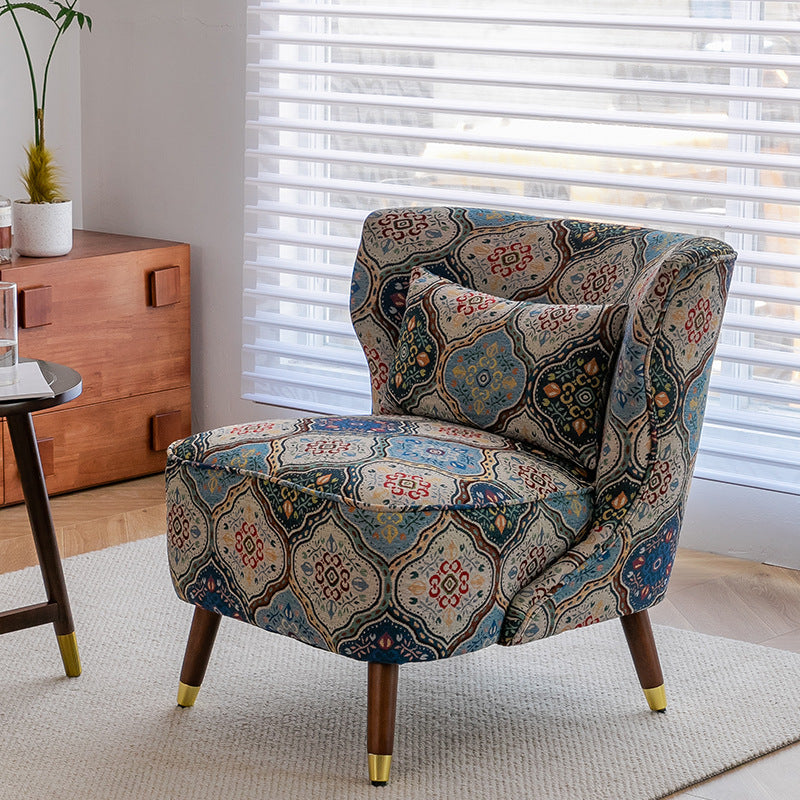 Vintage Wood Accent Chair