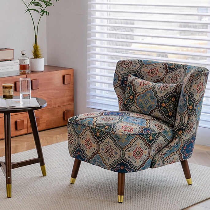 Vintage Wood Accent Chair