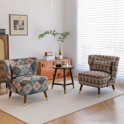 Vintage Wood Accent Chair