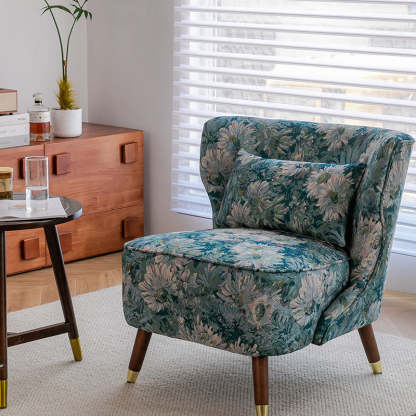 Vintage Wood Accent Chair — C