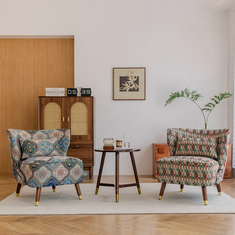 Vintage Wood Accent Chair
