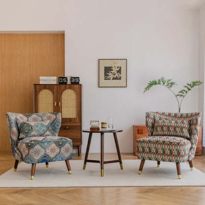 Vintage Wood Accent Chair