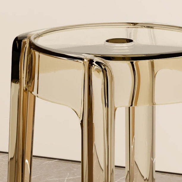 Modern Round Acrylic Dining Chair — Gray