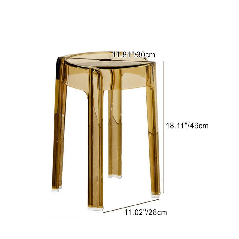 Modern Round Acrylic Dining Chair — Transparent