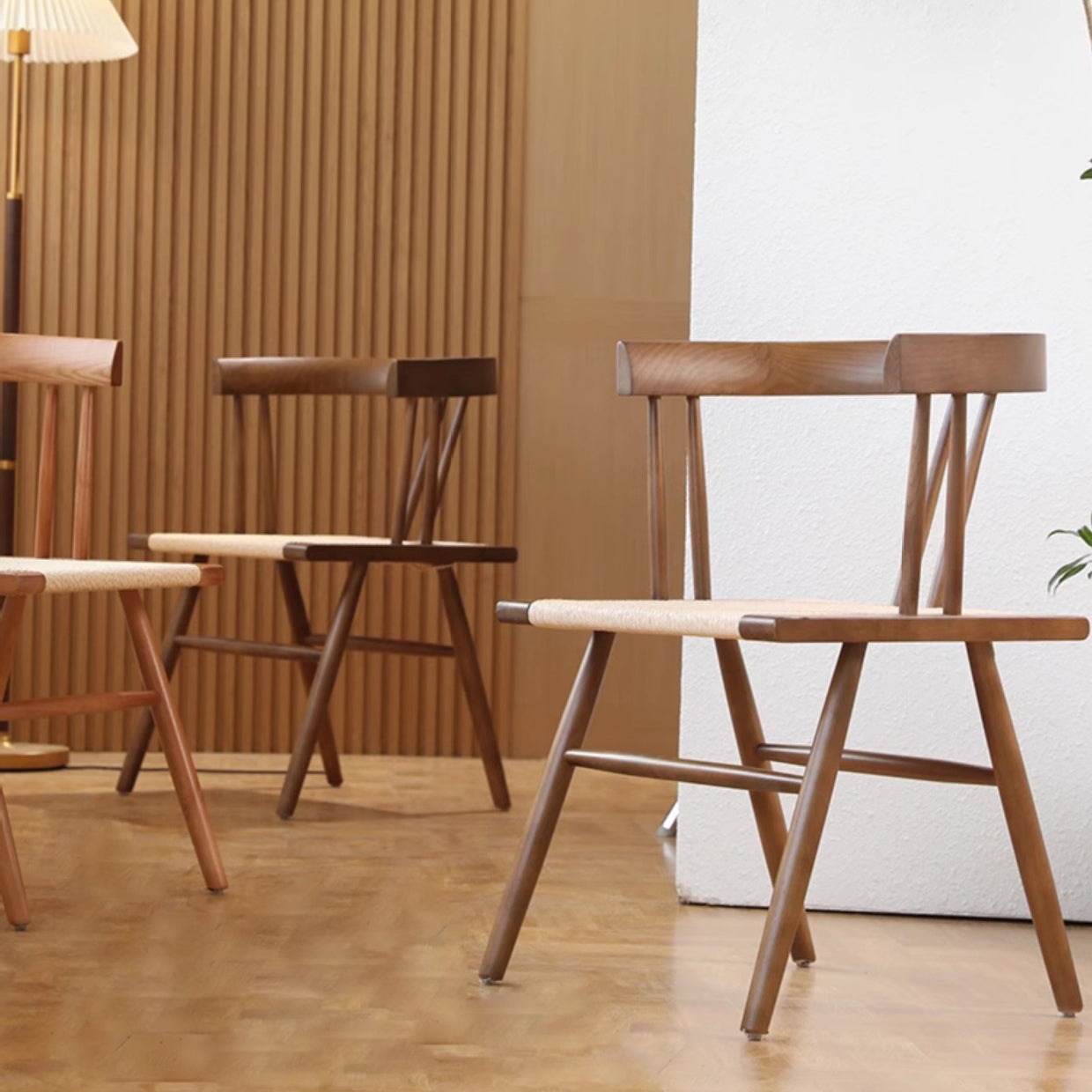 Chinese Wood Rope Dining Chair