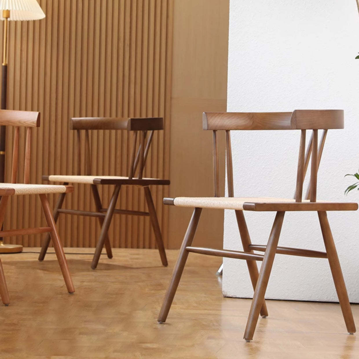 Chinese Wood Rope Dining Chair