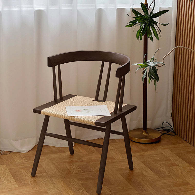 Chinese Wood Rope Dining Chair