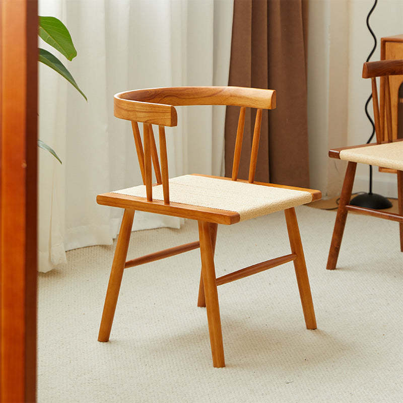 Chinese Wood Rope Dining Chair