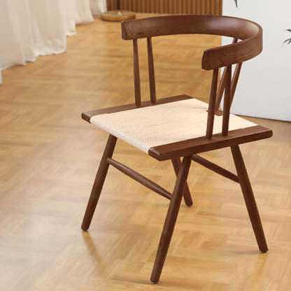 Chinese Wood Rope Dining Chair