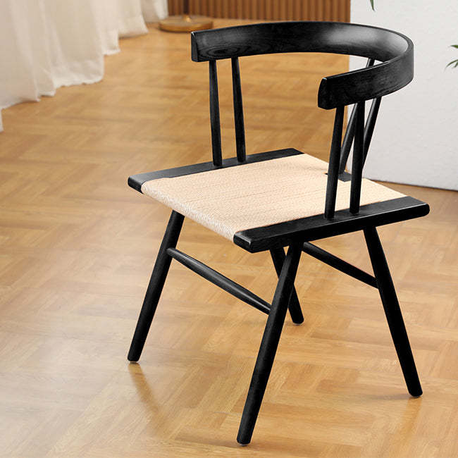 Chinese Wood Rope Dining Chair