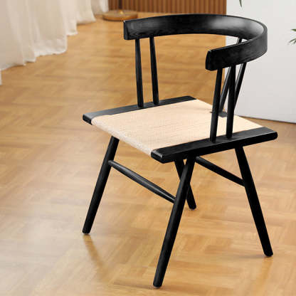 Chinese Wood Rope Dining Chair