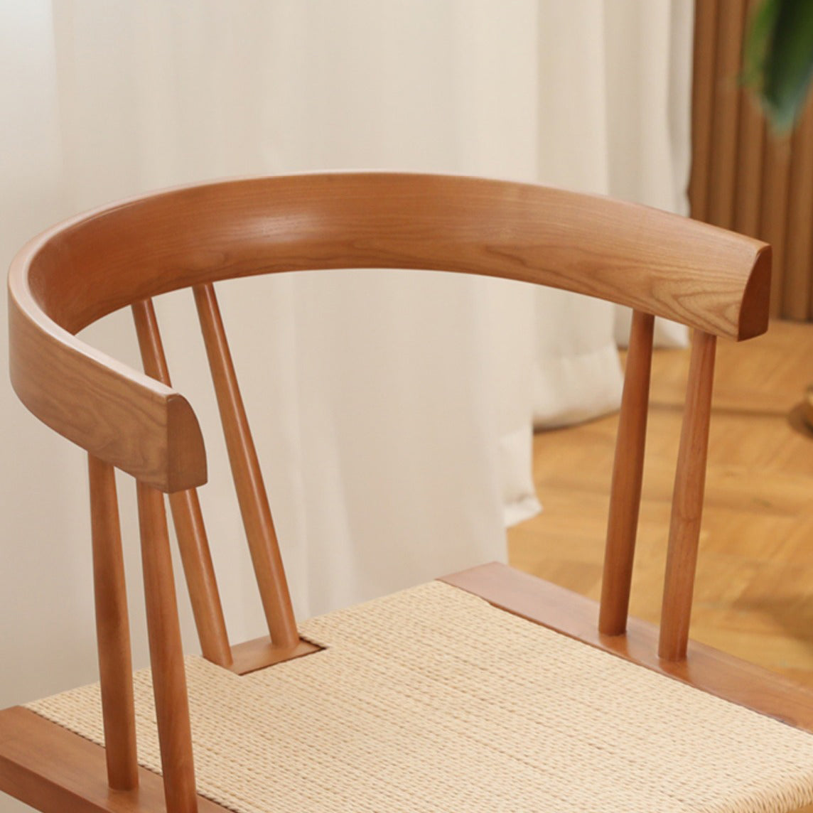 Chinese Wood Rope Dining Chair