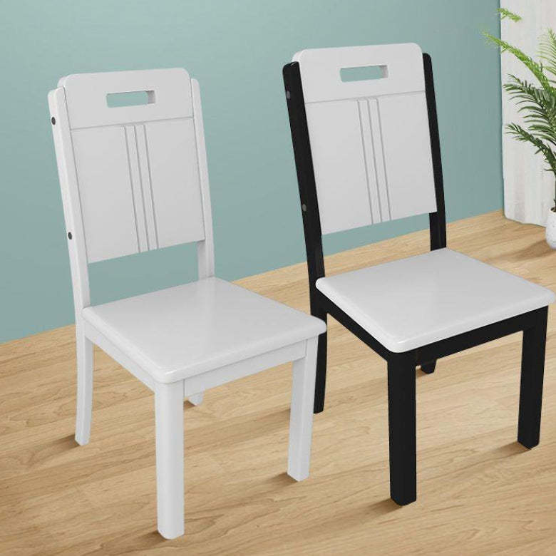 Modern Wood Dining Chair — A - Black + Gray