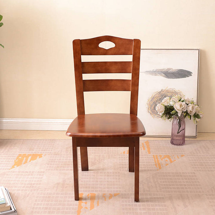 Chinese Wood Dining Chair — A - Begonia Color