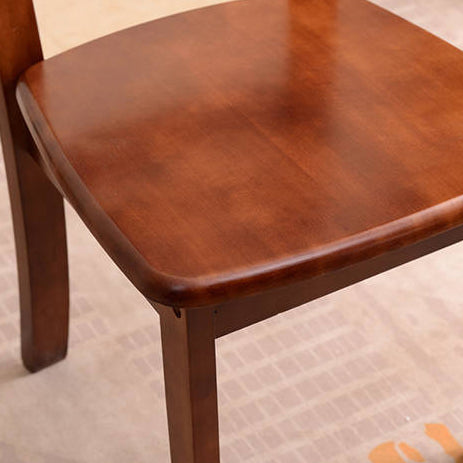 Chinese Wood Dining Chair — B - Begonia Color