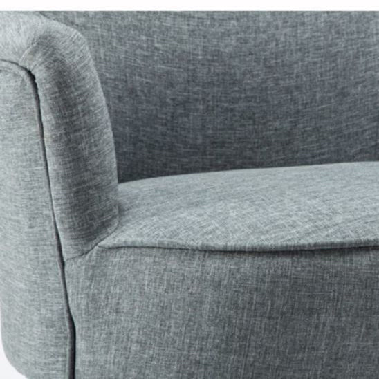 Scandinavian Wood Cotton Hemp Accent Chair