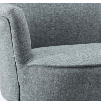 Scandinavian Wood Cotton Hemp Accent Chair
